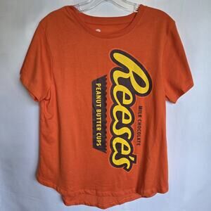 NWOT Reese's Peanut Butter Cups Graphic T-Shirt Women's XXL Orange Logo Tee